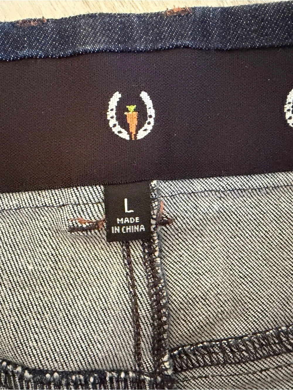 NWOT Kerrits Dark Blue Skinny Riding Jeans with Brown Knee Patches